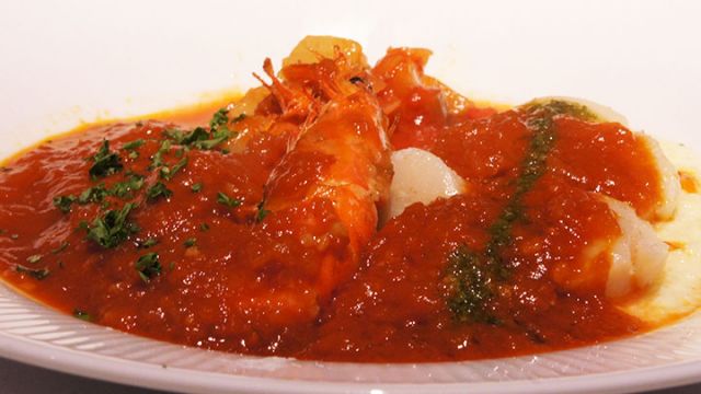 北海ホタテと天使のエビの ポワレ